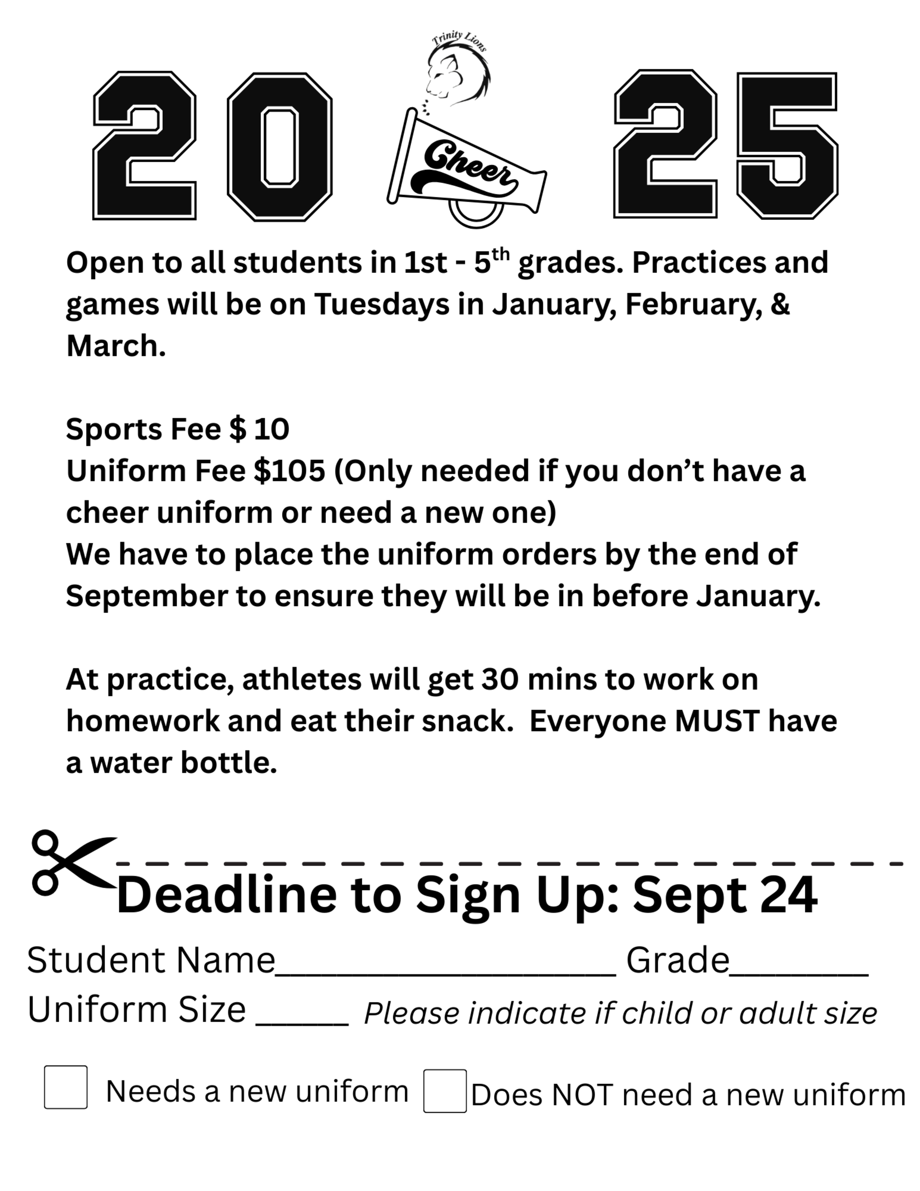 2025 Cheer Sign Up