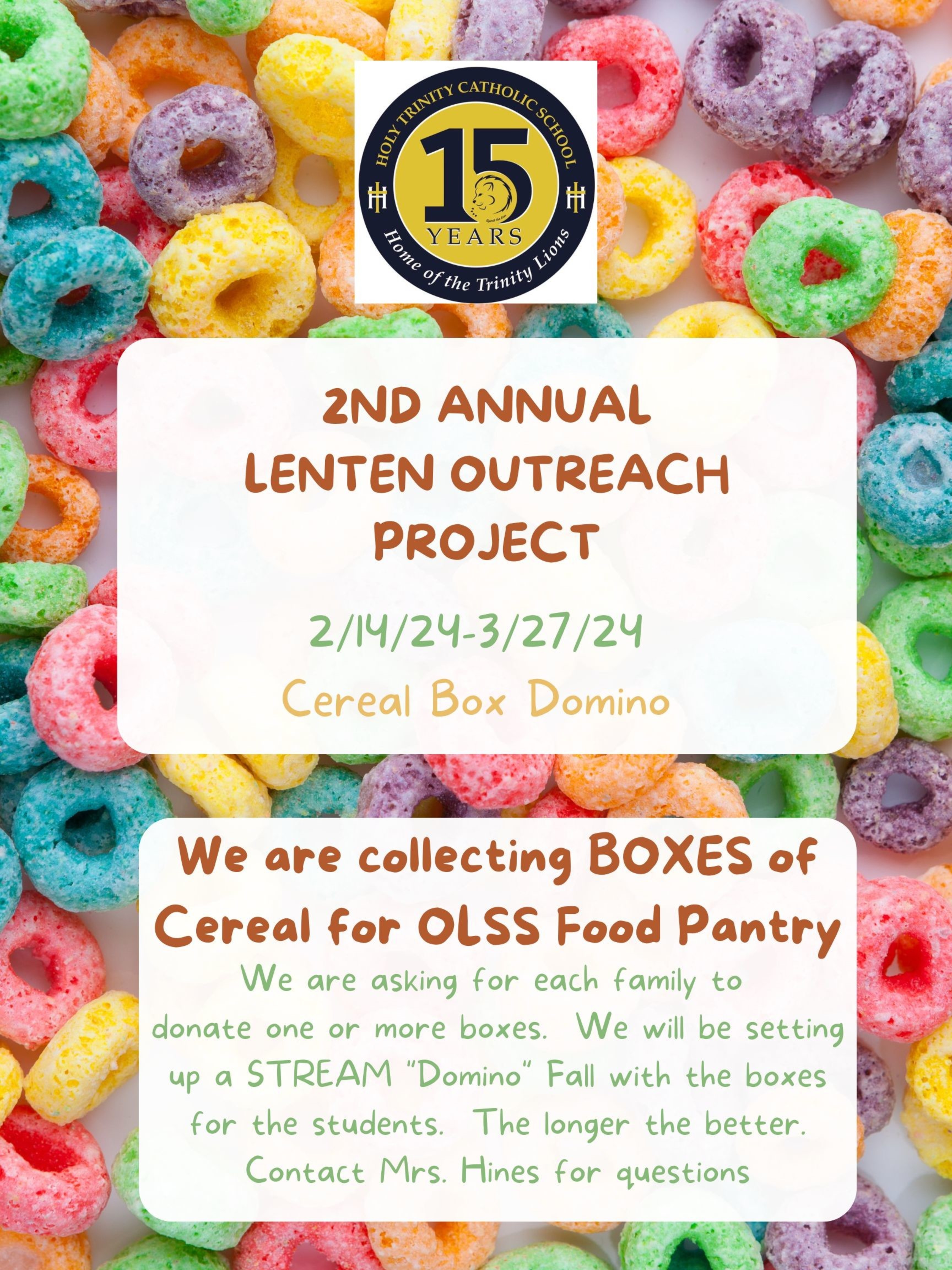2nd Annual Cereal Lenten Project