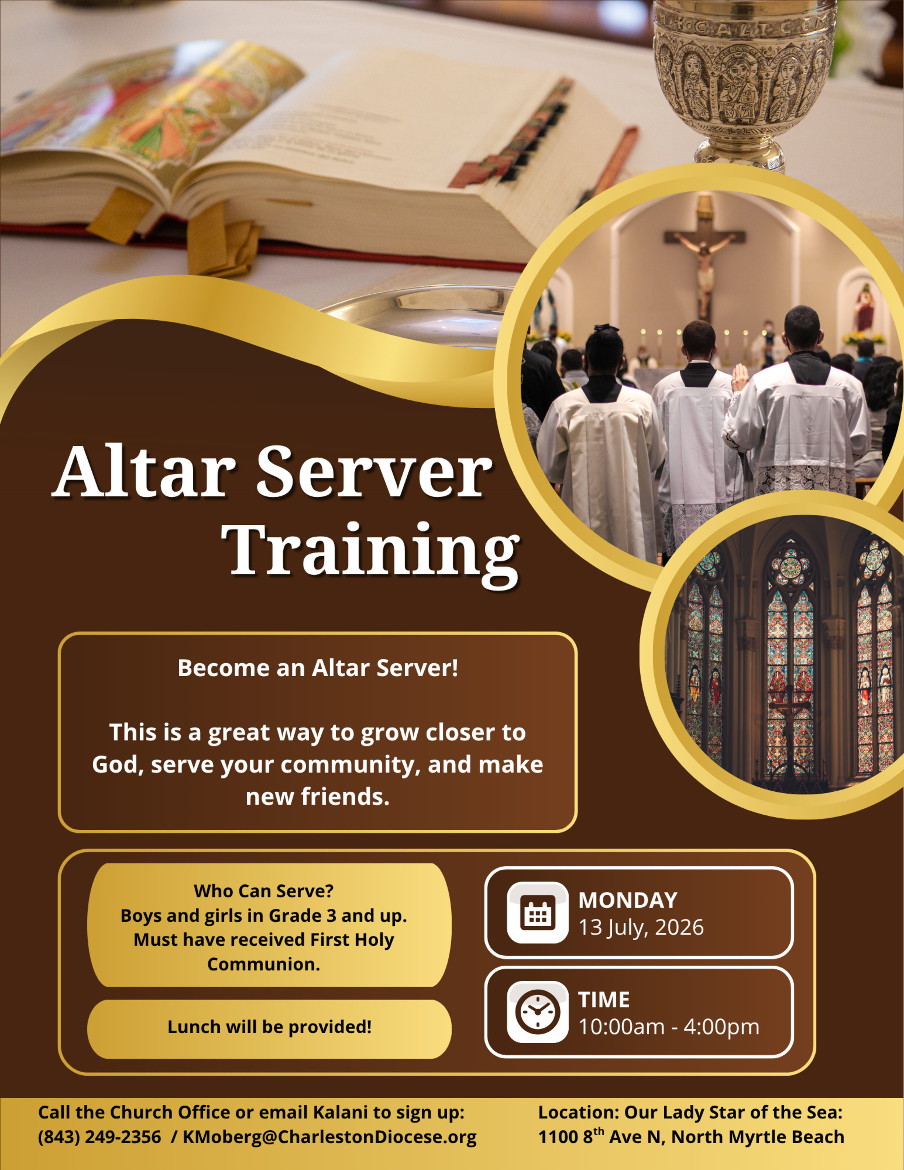 Altar Server Training Flyer