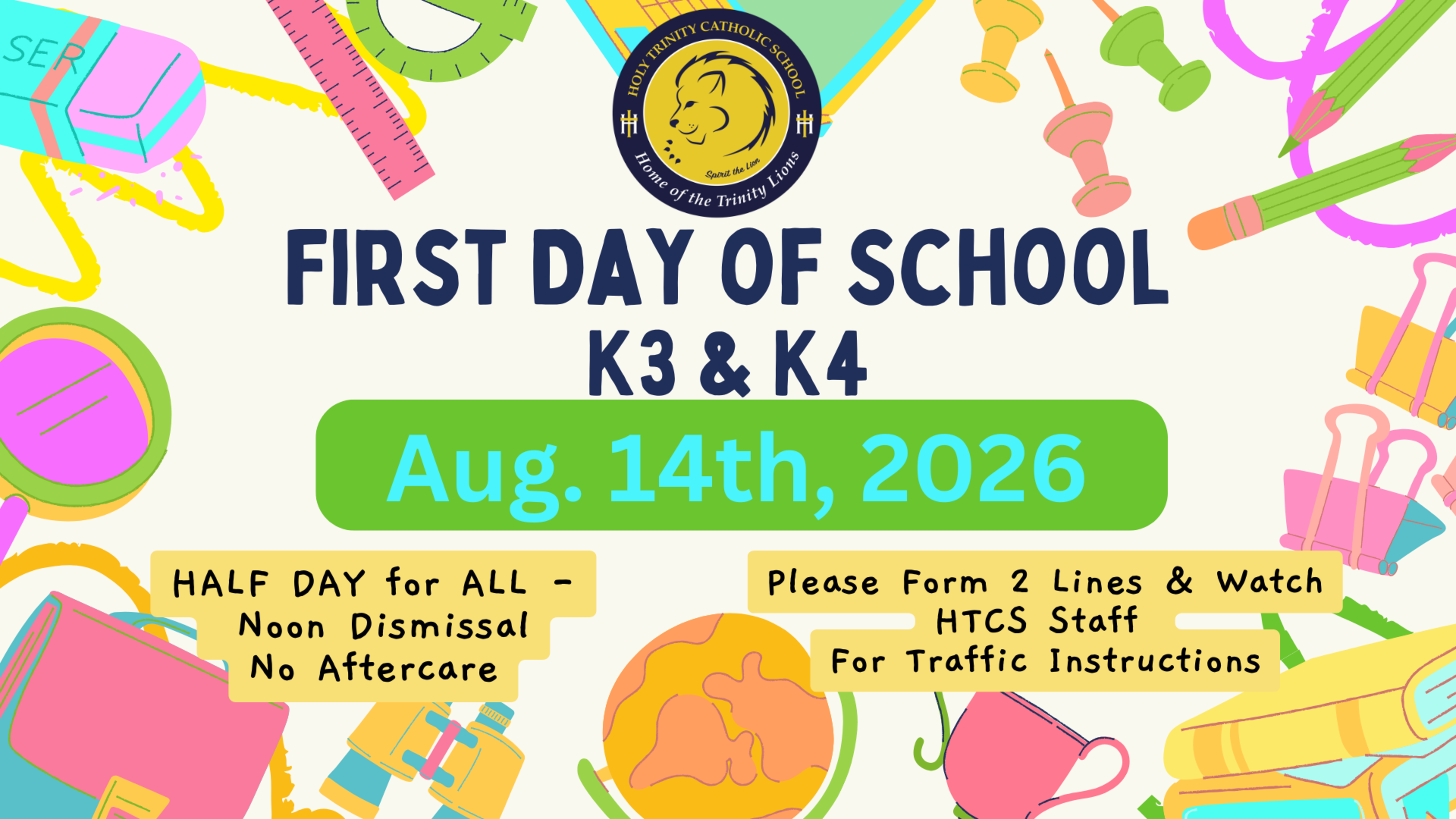 First Day For K3k4 Half Day For All