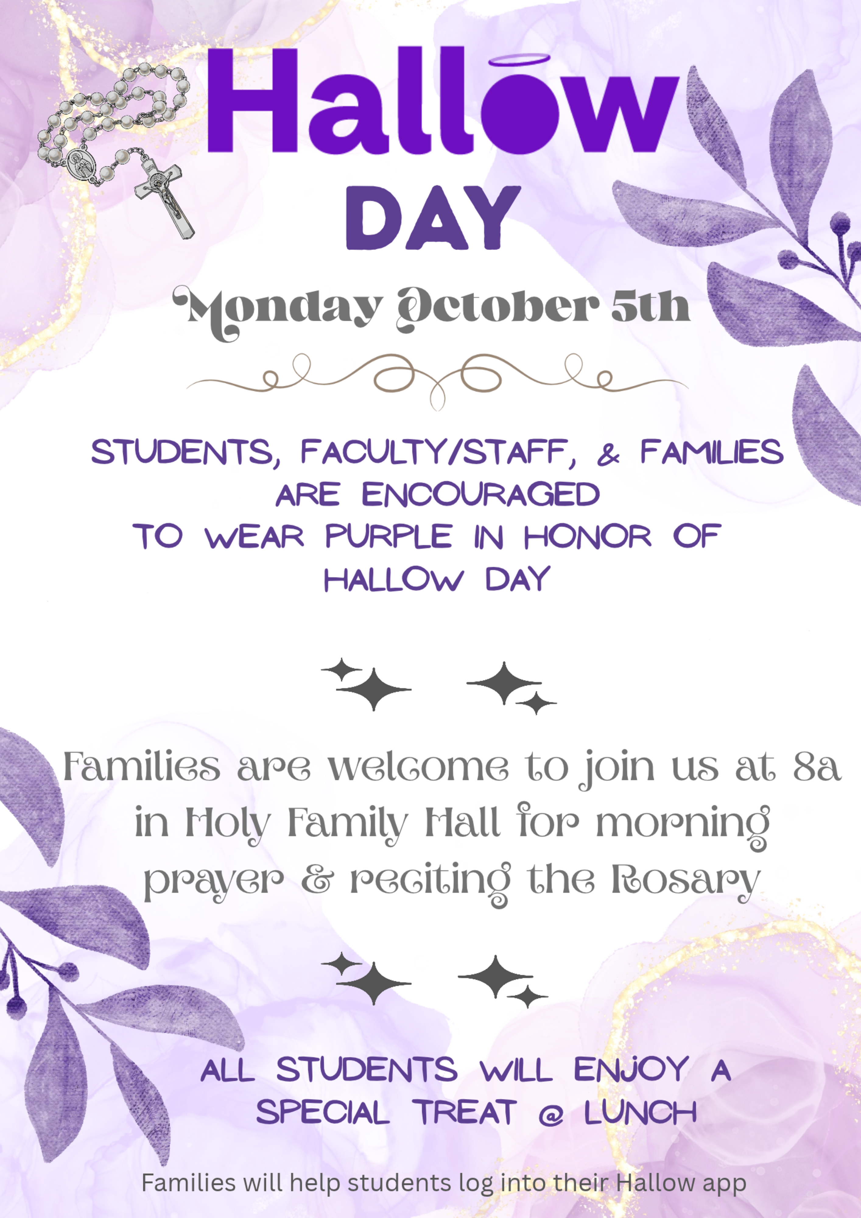 Hallow Day Oct. 5th