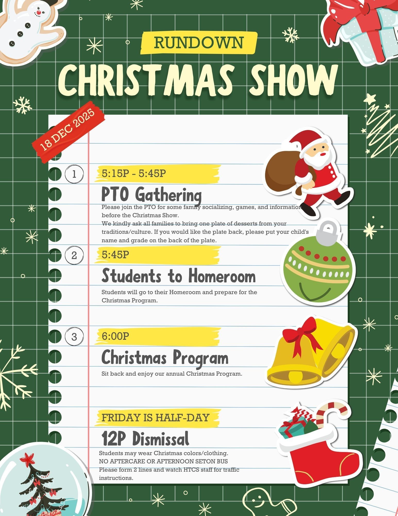 Christmas Program Information