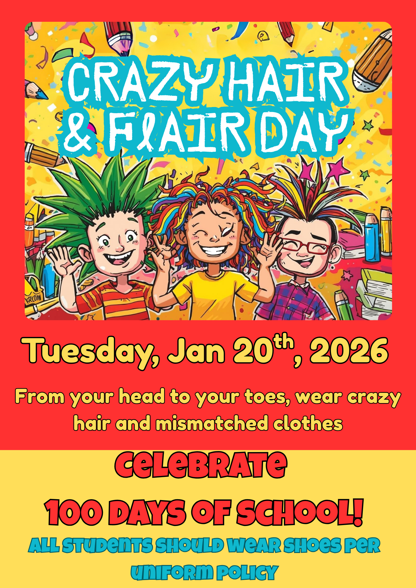 Crazy Hair Flair Day