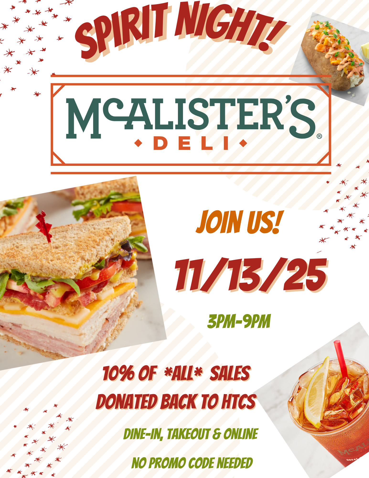 Mcalisters Deli Spirit Night R2