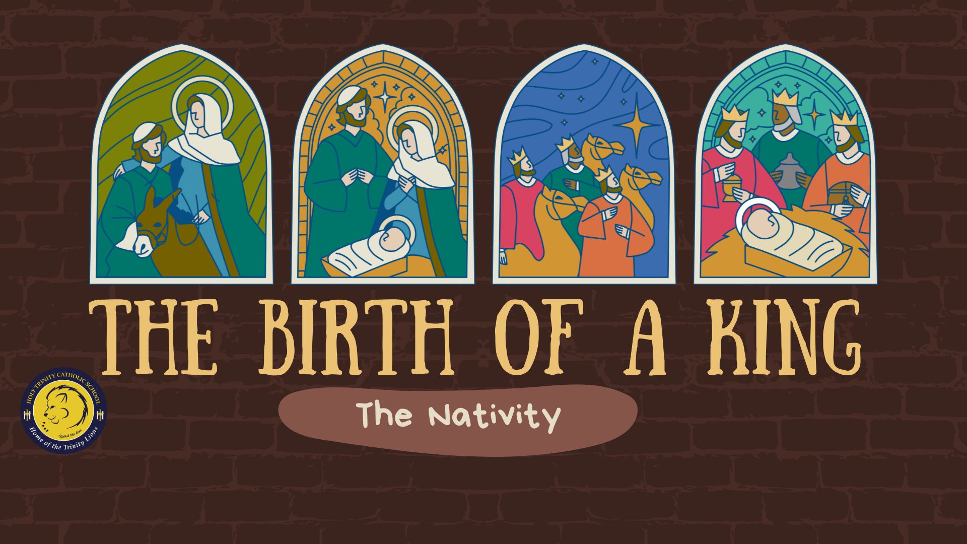 The First Christmas Educational Presentation In Brown And Yellow Illustrative Style 2
